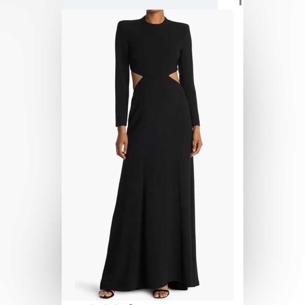 A.L.C. GABRIELA CUTOUT LONG SLEEVE MAXI DRESS SIZE 2 BLACK